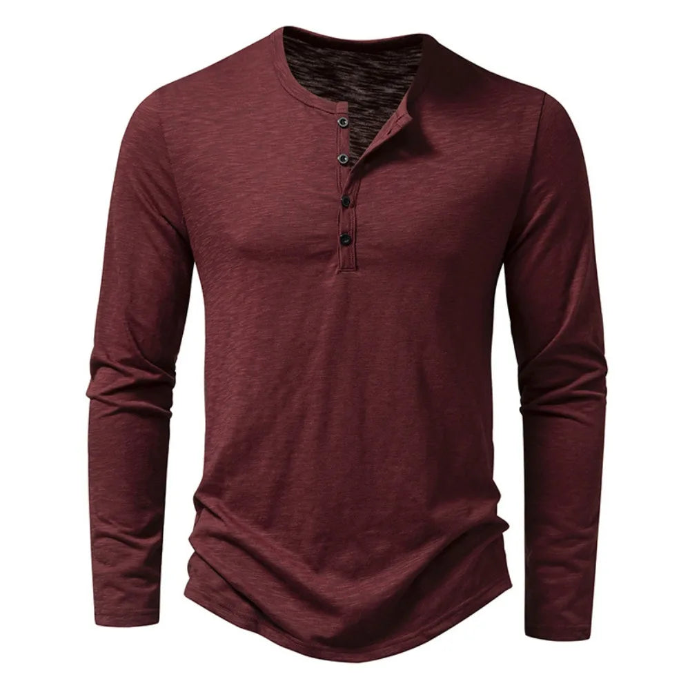 Henley Langarmshirt