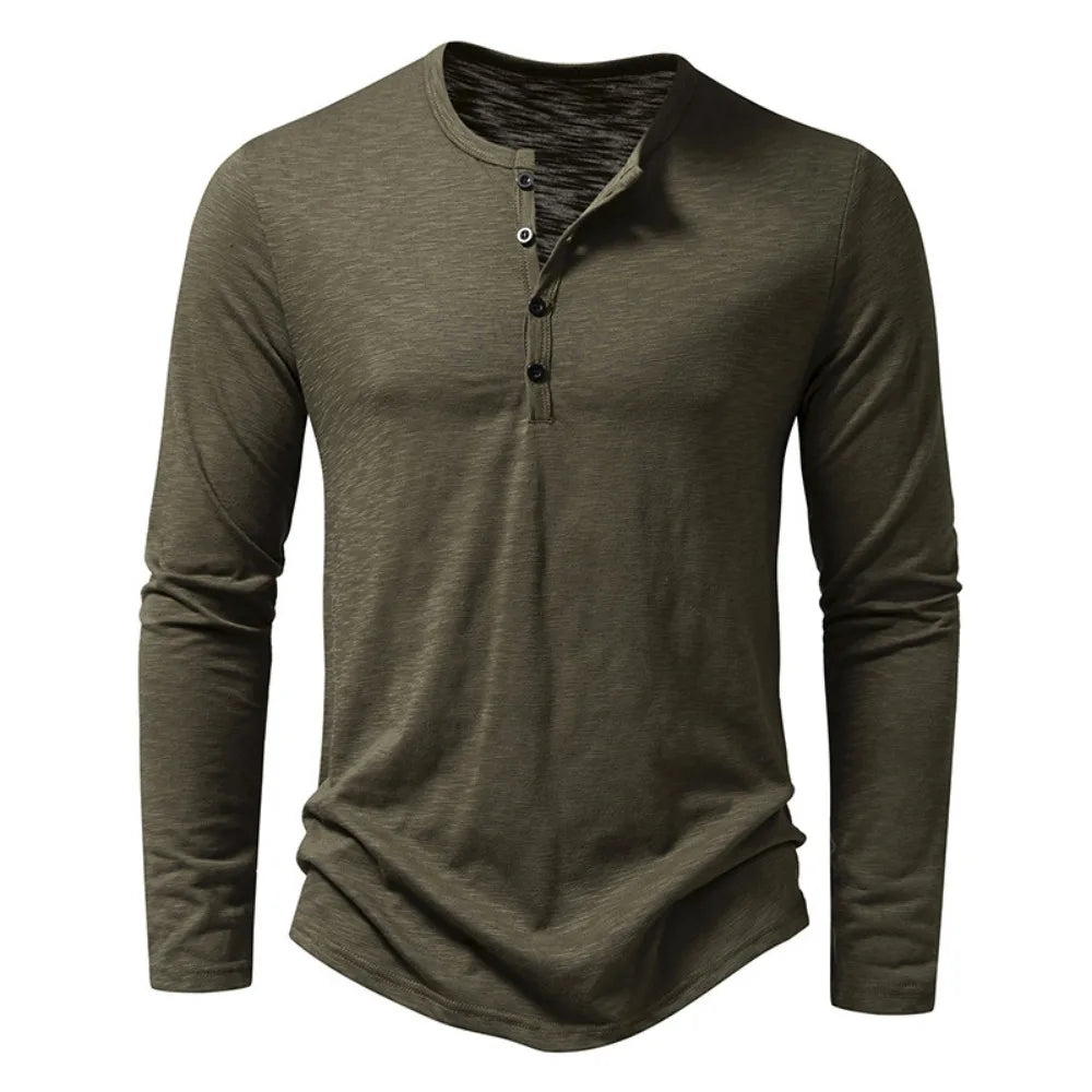 Henley Langarmshirt