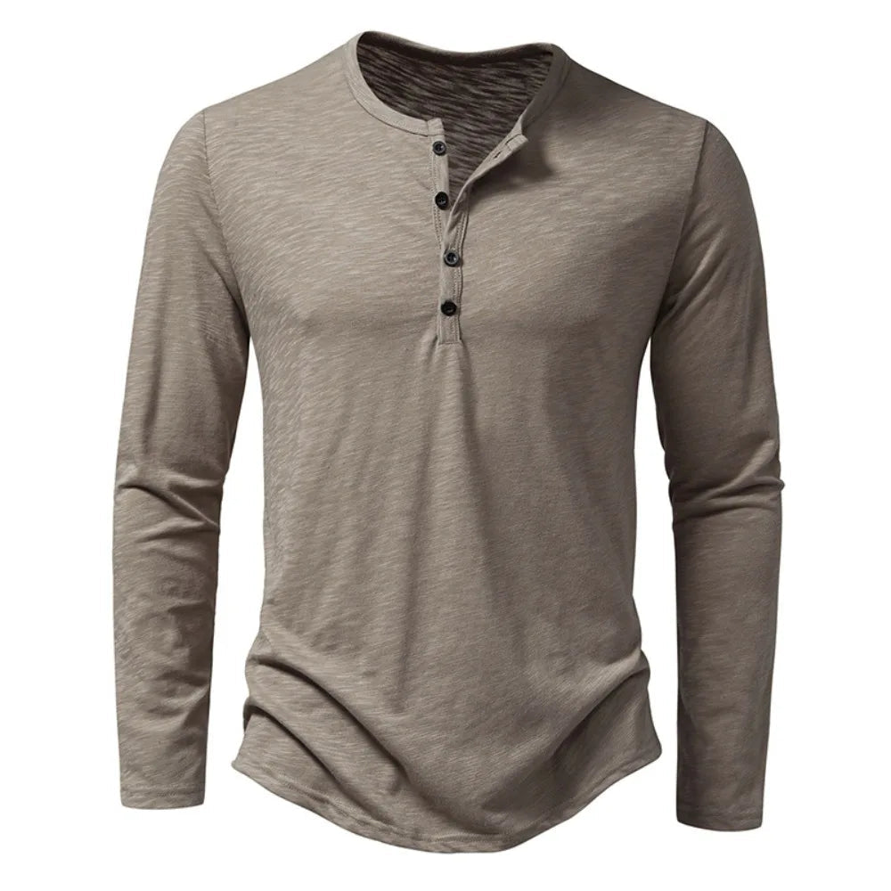 Henley Langarmshirt